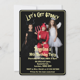 Customisable Halloween Kids Birthday Invitation