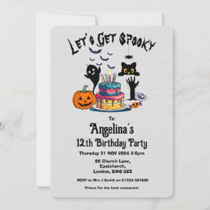 Customisable Halloween Kid's Birthday Party Invitation
