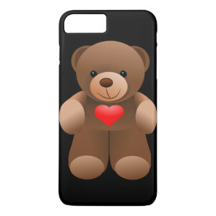 Customisable I Love You Teddy Bear iPhone 8 Plus/7 Plus Case