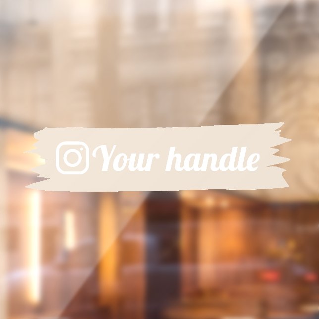Customisable Instagram Logo Boho Modern Minimal Window Cling (Sheet 2)