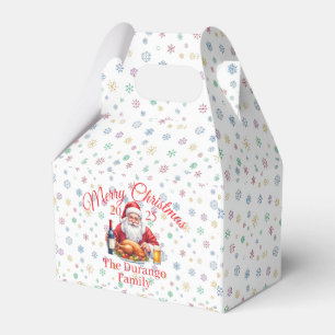 Customisable Jolly Santa Claus Christmas Party Favor Boxes
