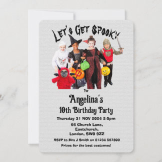 Customisable Kids Costume Birthday Invitation Card