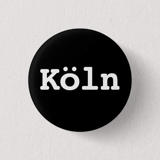 Customisable Köln Typography Button (Front)