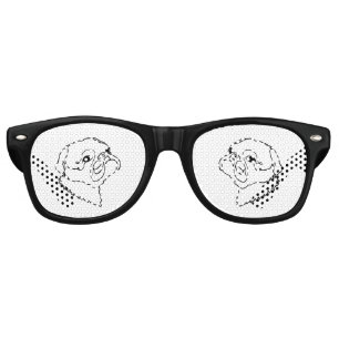 Customisable Line art Pug Retro Sunglasses