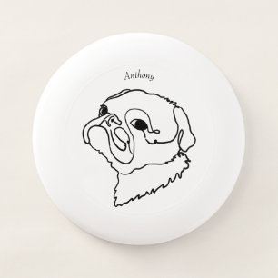 Customisable Line art Pug Wham-O Frisbee