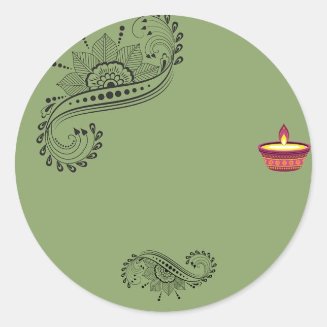 Customisable mehendi stickers (Front)