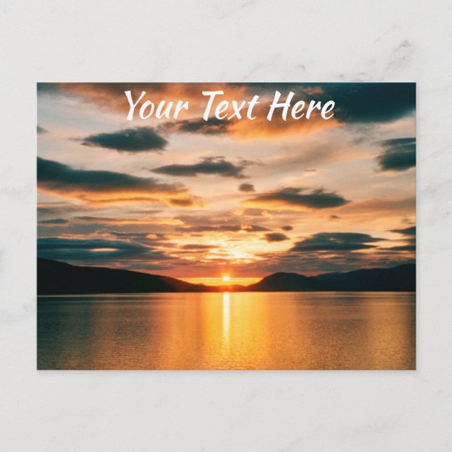 Customisable Midnight Sun, northern Norway Postcard (Front)