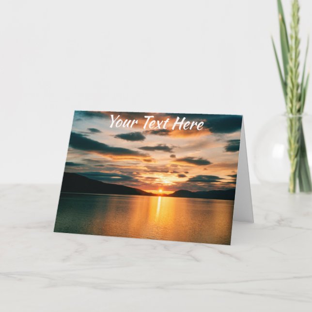 Customisable Midnight Sun, Norway Card (Front)