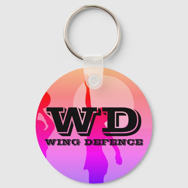 Customisable Netball Player Position Keychain (Front)