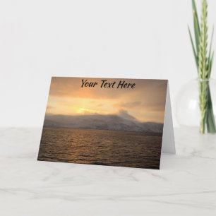 Customisable Norway winter coast Card