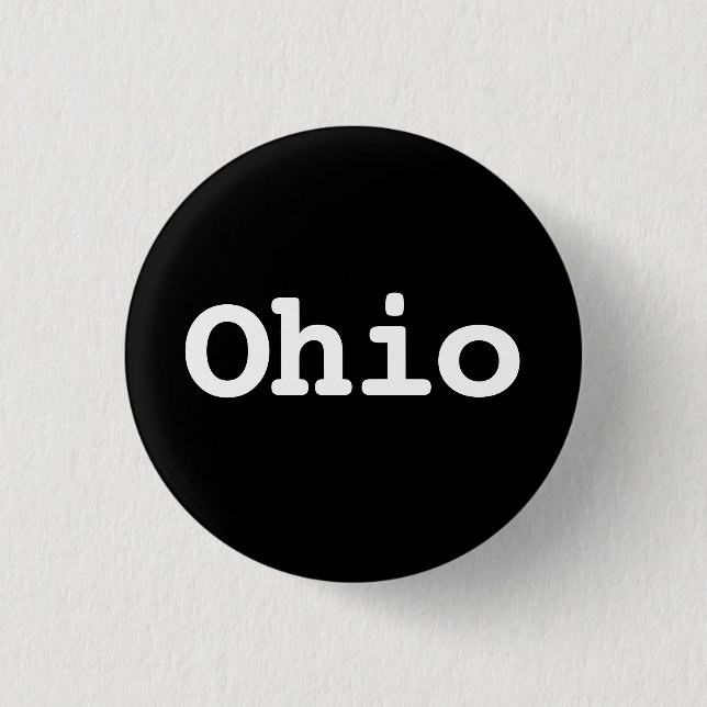 Customisable Ohio Typography Button (Front)