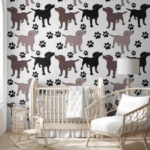 Customisable Peel And Stick Dog Print  Wallpaper