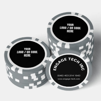 Customisable Personalised Photo Logo QR Code Brand Poker Chips