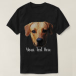 Customisable Photo Dog Face T-shirt at Zazzle