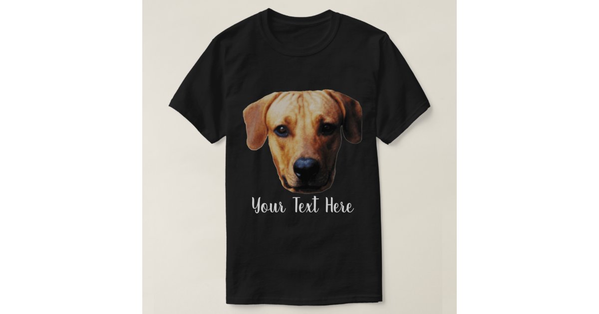 Customisable Photo Dog Face T-Shirt | Zazzle