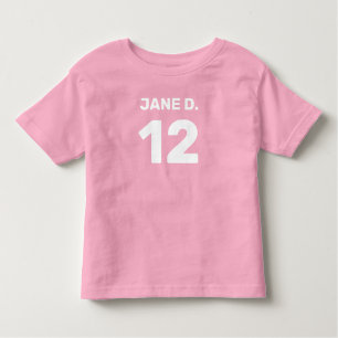Customisable pink (front & back design) infant toddler t-shirt