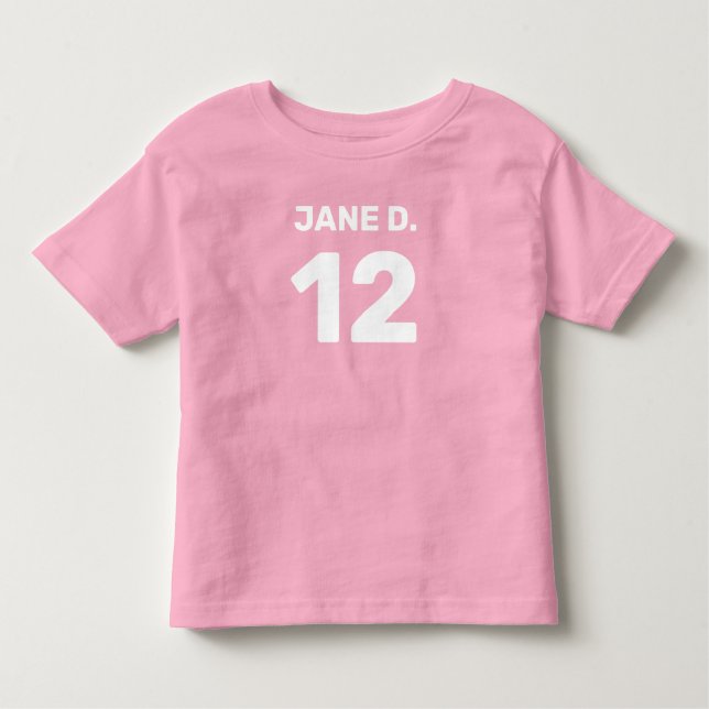 Customisable pink (front & back design) infant toddler t-shirt (Front)