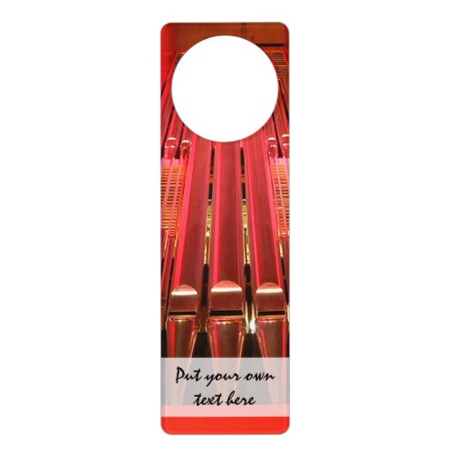 Customisable pink organ pipes door hanger
