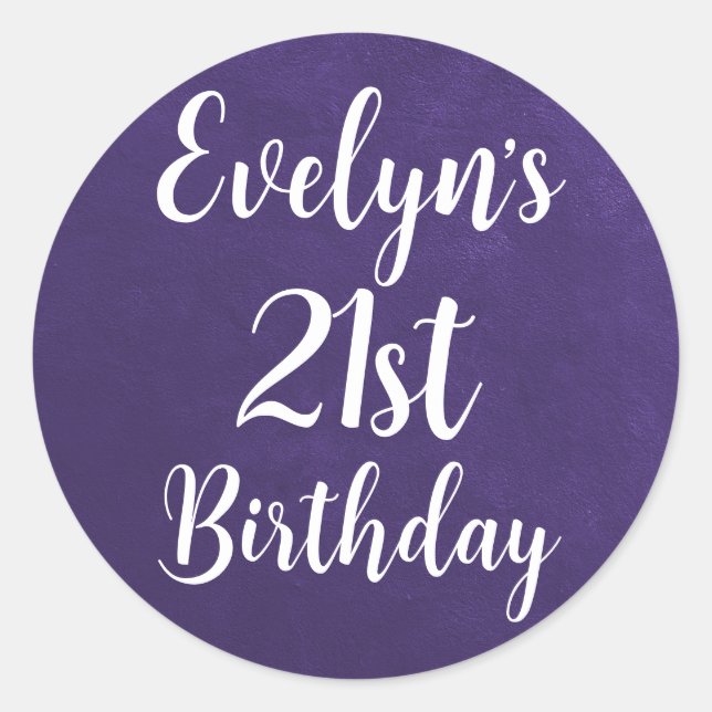 Customisable Purple Suede Effect Stickers  (Front)