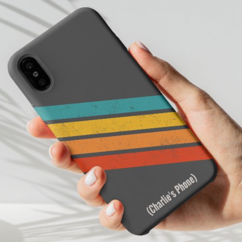Customisable Retro Phone Case Minimalistic Design