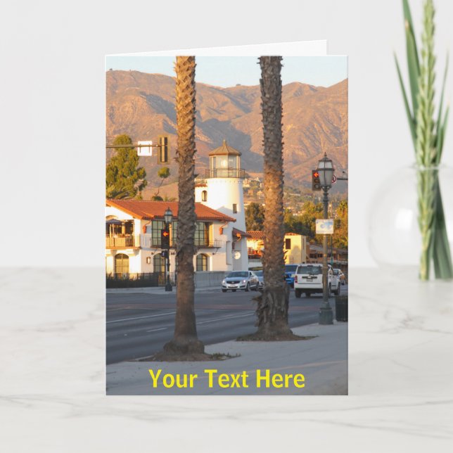Customisable Santa Barbara California Card (Front)