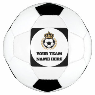 Customisable Soccer Team Football King Logo Ball