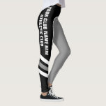 Customisable Sports Club/Team Leggings<br><div class="desc">Create some custom leggings for your club, team, group, event or business. Use the "Personalize this template" feature to change the text. Click on "details" Enter the text that you want in the text edit boxes. Contact me via Zazzle if you want a specific colour combination to suit your needs....</div>