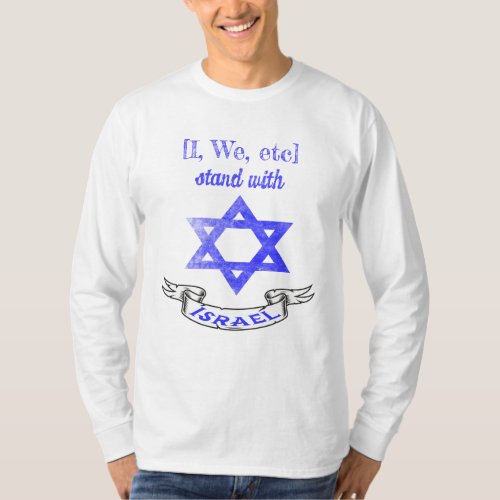 Customisable Stand with Israel Vintage T_Shirt