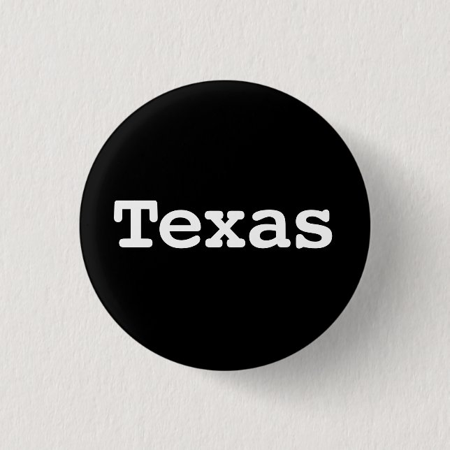 Customisable Texas Typography Button (Front)