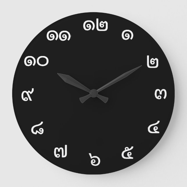 Customisable Thai Numbers Wall Clock (Front)
