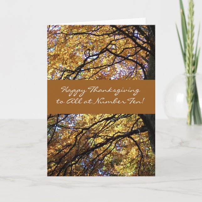 Customisable Thanksgiving Card - Autumn Foliage (Front)