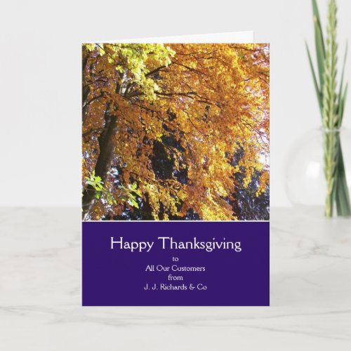 Customisable Thanksgiving Card _ Autumn Foliage