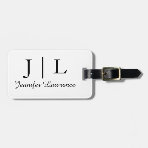 Customisable travel luggage tag minimalist design
