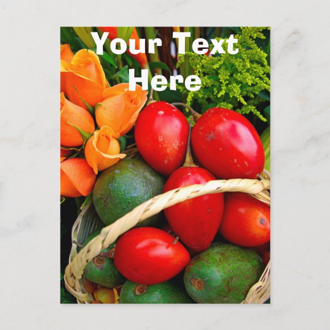 Customisable tropical fruit postcard (Front)