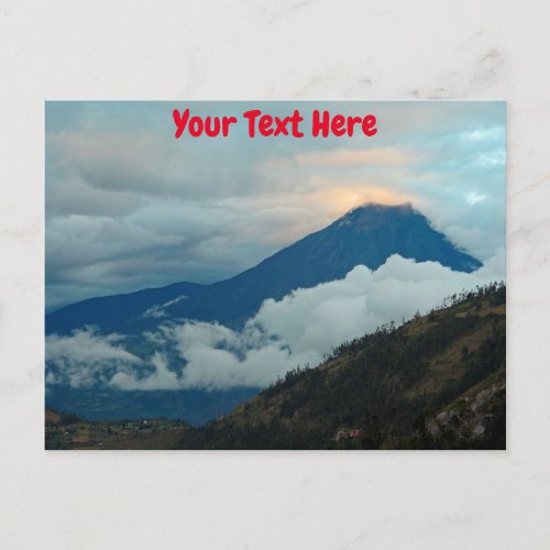 Customisable Tungurahua volcano Ecuador Postcard