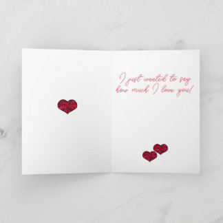 Customisable Valentine with teddy and flower Card