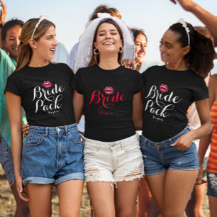 Customisable Vampire Bride Pack Bachelorette Party T-Shirt