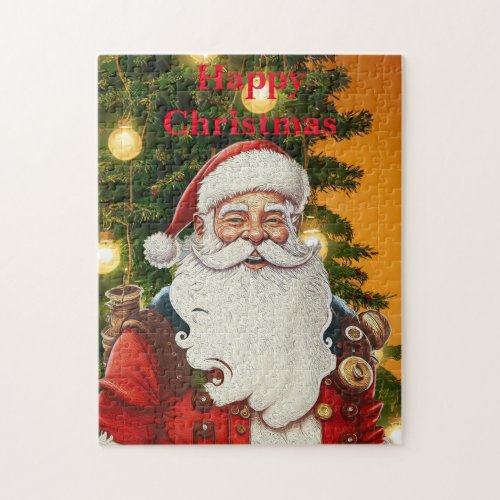  Customisable Vintage Jolly Santa  Jigsaw Puzzle
