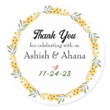 Customisable wedding favor stickers