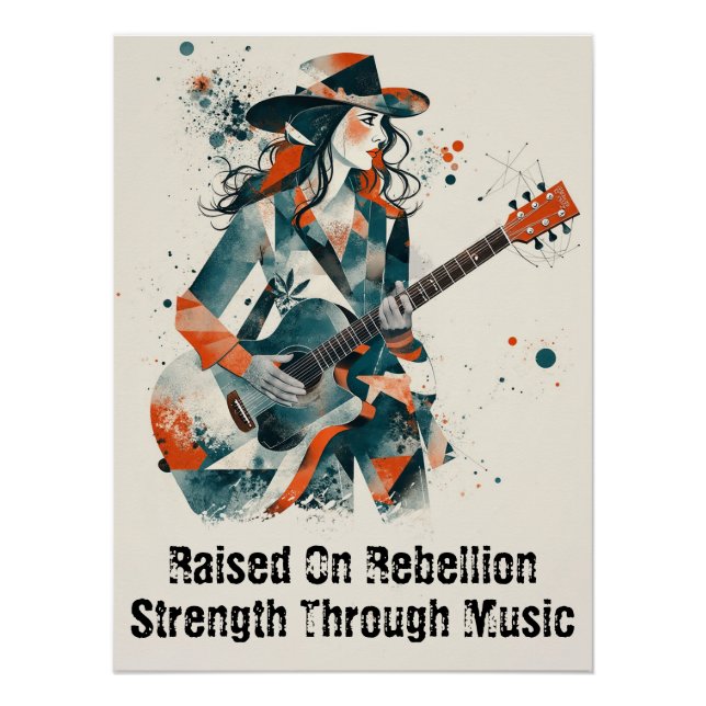 Customisable Women Abstract Art Inspirational  Poster (Front)