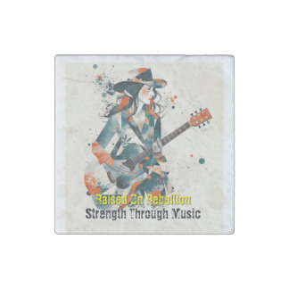 Customisable Women Abstract Art Inspirational Stone Magnet