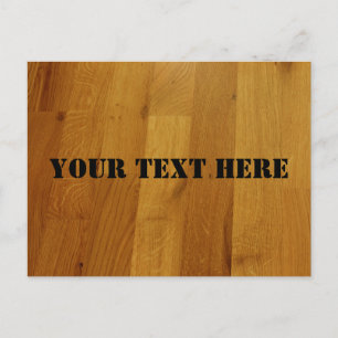 Customisable wood floor postcard