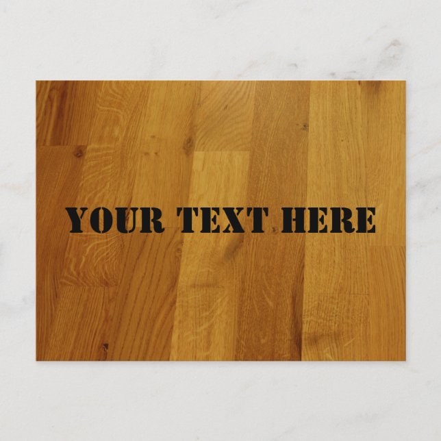 Customisable wood floor postcard (Front)
