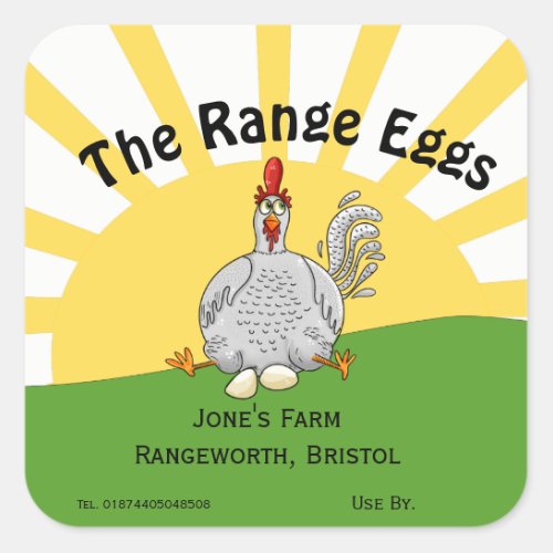 customise egg box Label free range funny 