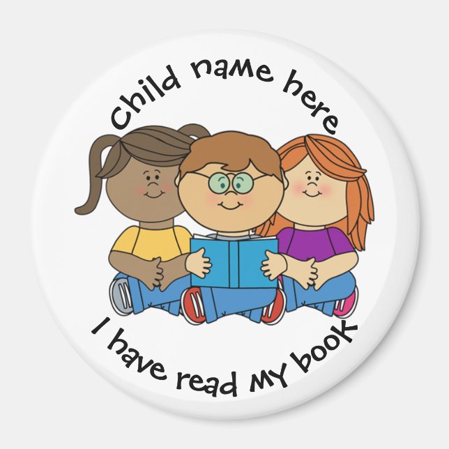 Customise Kids Magnet - I have read my book (Front)