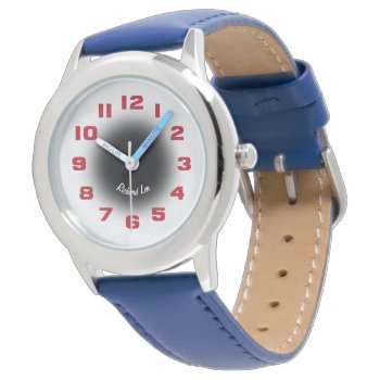 Customise This Young Person's Red Faced Watch by Youbeaut at Zazzle