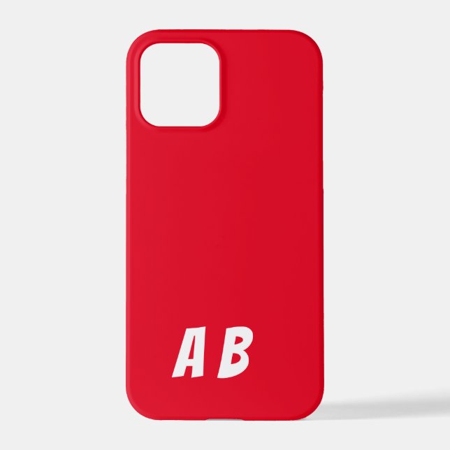 Customised Classic Modern Stylish Name Red colour  iPhone Case (Back)