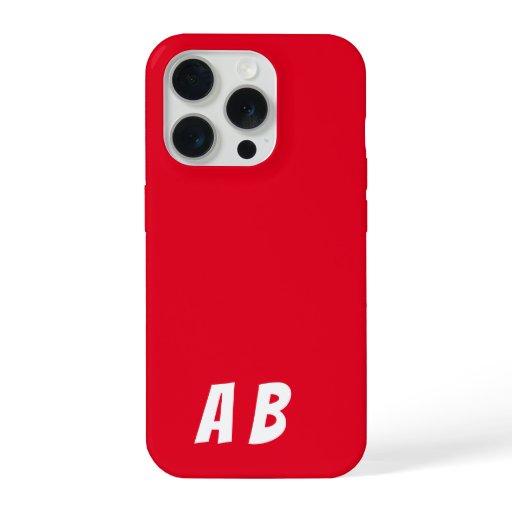 Customised Classic Modern Stylish Name Red colour  iPhone 15 Pro Case