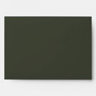 Customised Classic Monogram Dark Green Wedding. Envelope