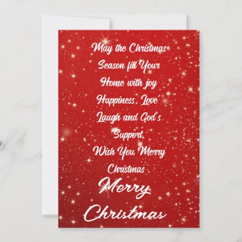 Customised Classic Your Own Merry Christmas Cards Holiday Card